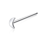 Half Moon Silver Straight Nose Stud NSKA-04s